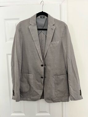 Faherty Light Gray Men's Blazer with Slate Lining